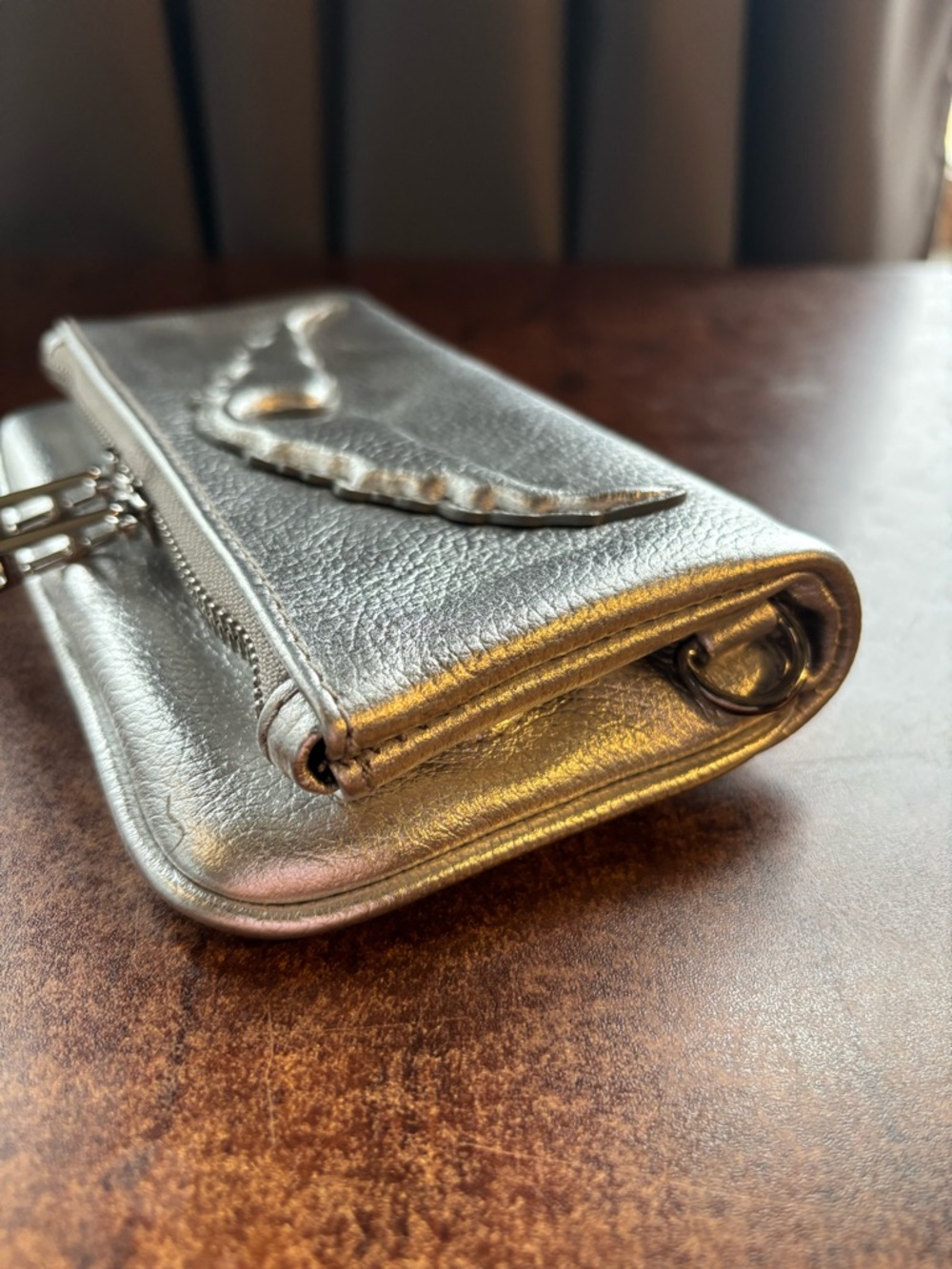 Zadig & Voltaire Pochette Rock Nano Clutch Metallic - Picture 4 of 12